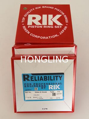 ISUZU 6HK1 PISTON RING  8-94391502-4 RIK BRAND 17016